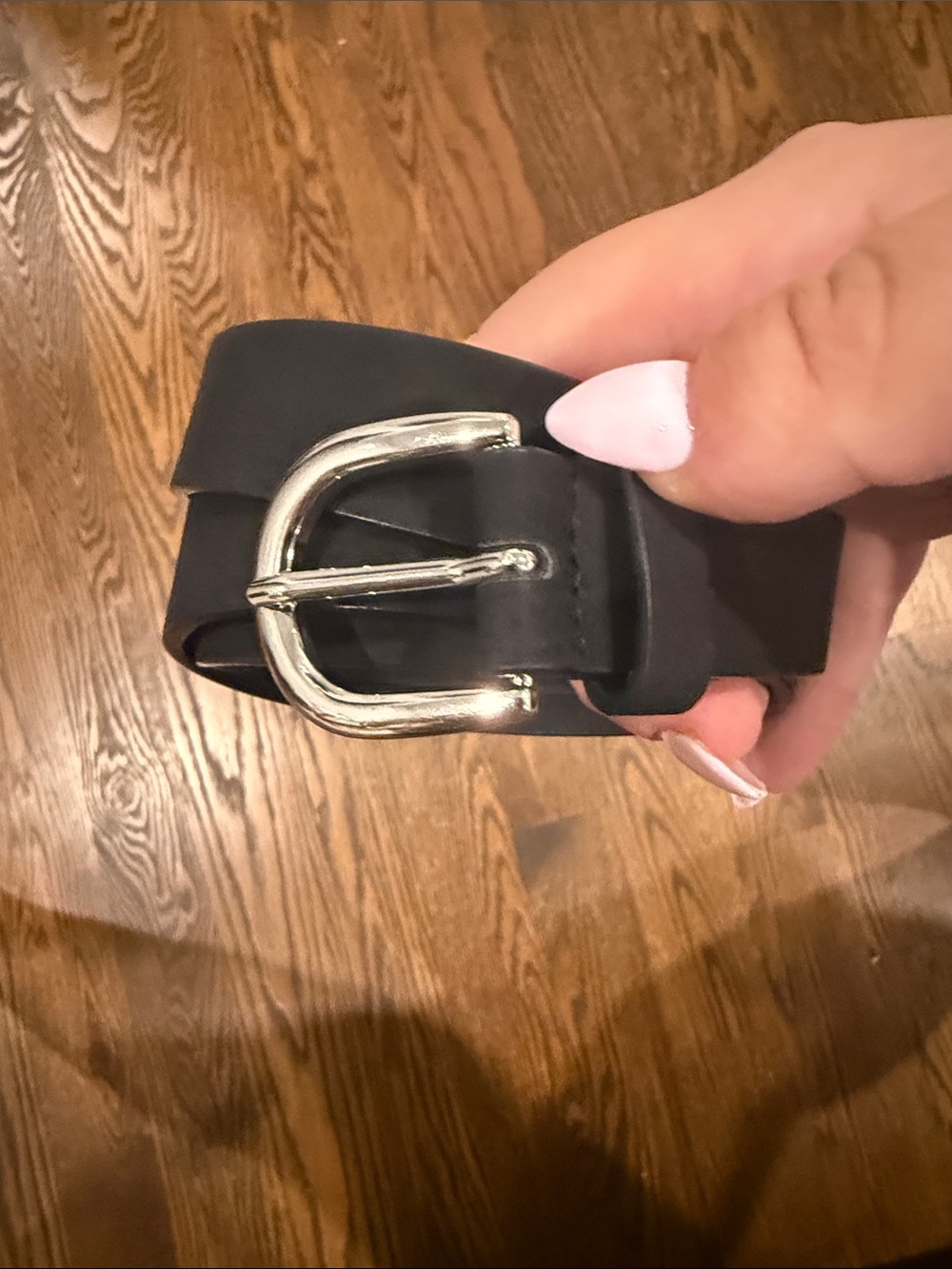 NWOT Black Women’s Belt with Silver Hardware